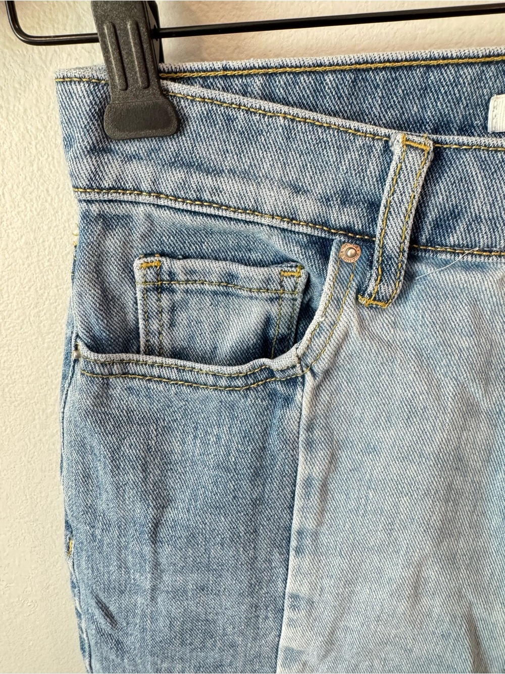 PacSun Panelled Two-Tone Light and Medium Blue High-Rise Jeans - Picture 2 of 9